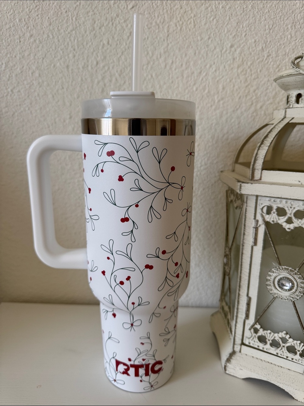 RTIC 40oz Ceramic Lined Stainless Road-trip Tumbler Mistletoe